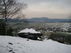 Blick zu den Zschirnsteinen und Papstdorf (Richtung Süd)