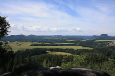 ...aber ein fantastische Aussicht (Laasenstein, Pfaffenstein, Königstein)