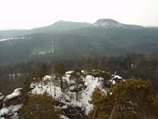 Blick zum Großen (vorn) und Kleinen (hinten) Bärenstein