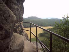 Früher konnte man von hier den Bergsteigern zusehen.