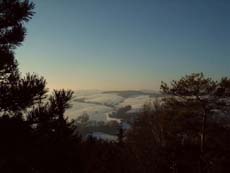 Blick zum Doberberg, Kohlberg und Triebenberg (v.l.n.r)