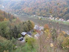 Blick auf die Burg Schöna