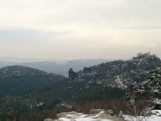 Blick in Richtung Schrammsteine(Hintergrund)