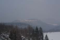 Blick zum Königstein und Lilienstein