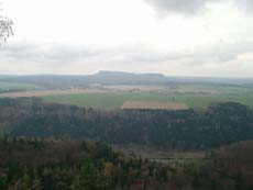 Blick zum Großen (links) und Kleinen Zschirnstein