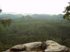 Blick zum Kleinen (links) und Großen (rechts) Lorenzstein