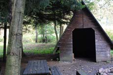 Heute steht nur noch eine Schutzhütte anstelle der Mühle.