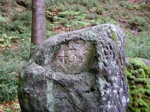 Forstgrenzstein in der Weberschlucht