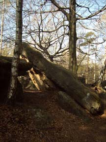 abgestürzter Felsen