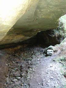 Bei Starkregen und Schneeschmelze fließt durch die Höhle ein Bach.