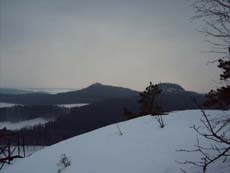 Blick zum Großen (vorn) und Kleinen (hinten) Bärenstein