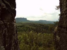 Aussicht zum Lilienstein (Links) und Königstein (rechts)