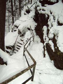 Oberer Teil der Stiege