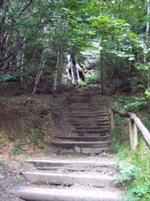 Die erste Stiege kommt in Sicht.