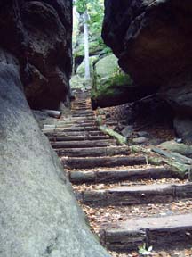 Felsschlucht im oberen Teil