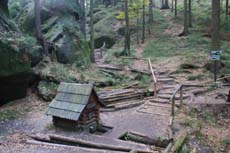 Blick zur Stiege in Richtung Reitsteig