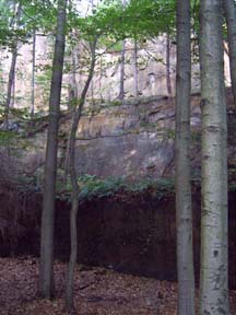 Alter Steinbruch im Lohmener Klamm