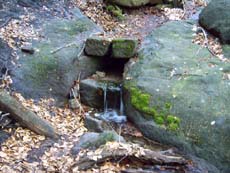 Die Quelle führt nur nach Regen und während der Schneeschmelze Wasser.